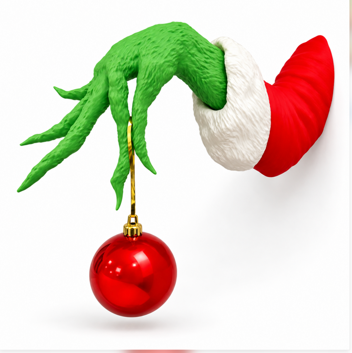 The Christmas Ornament Thief β Mischievous Green Hand Wall Decoration