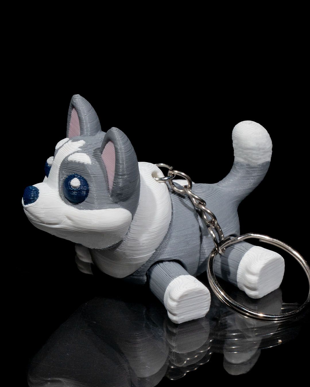 Sled Dog Keychain