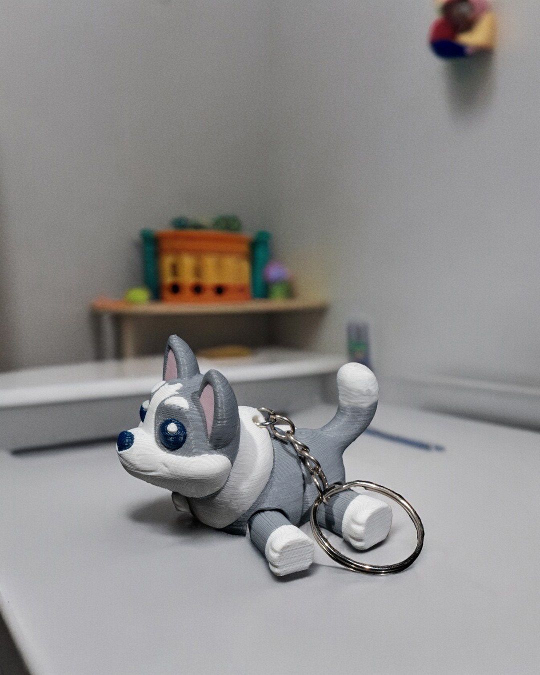 Sled Dog Keychain