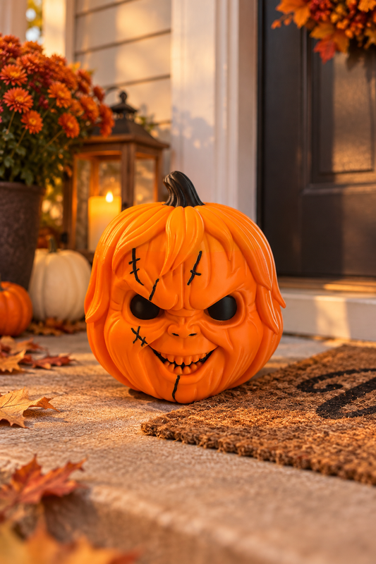 Chucky-Inspired Horror Pumpkin