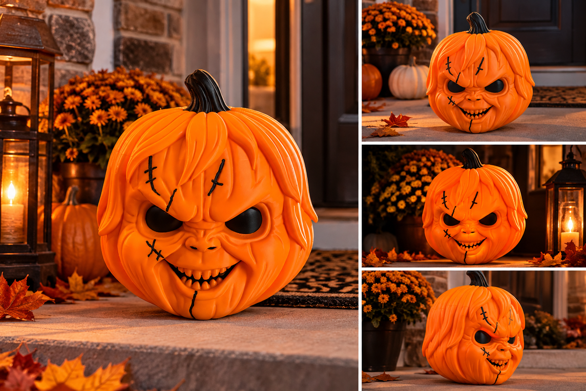 Chucky-Inspired Horror Pumpkin